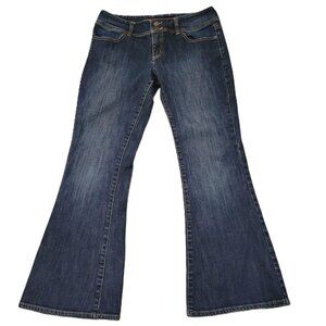 The Limited Women’s Size 8 High Rise Flare Jeans Dark Wash Stretch Denim